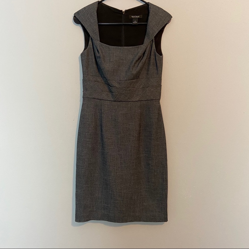 White House Black Market Size 2 Gray Dress